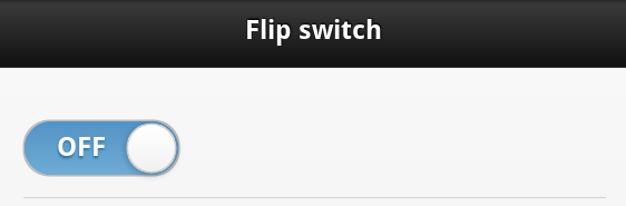 jQ Mobile flip switch